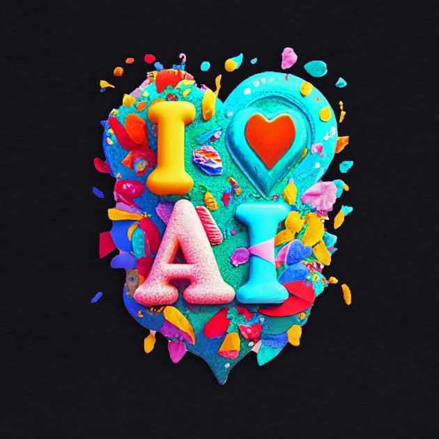 I Love AI by Tees 4 Thee